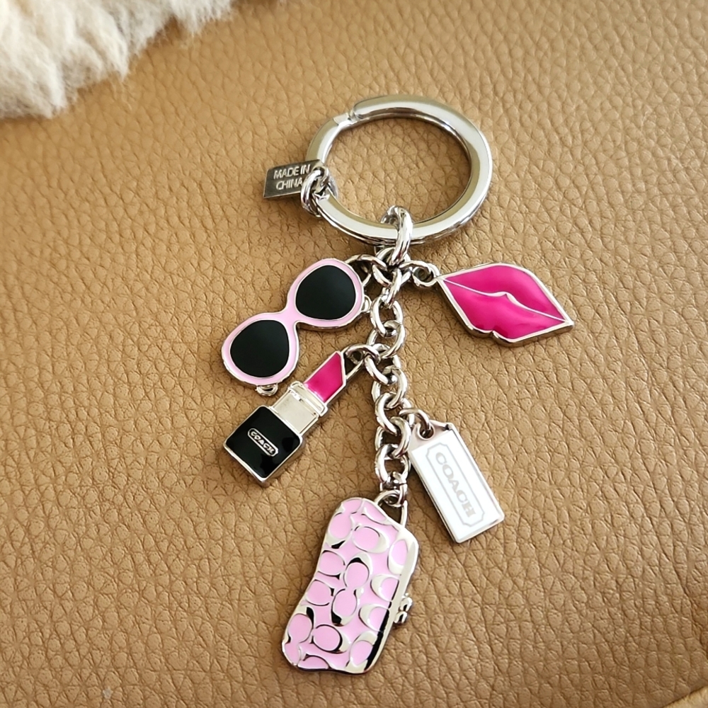 Adorable NWOT Coach Sunglasses, Lipstick, & Lips Bag Charm or Key Ring 💄💋 - Picture 7 of 13